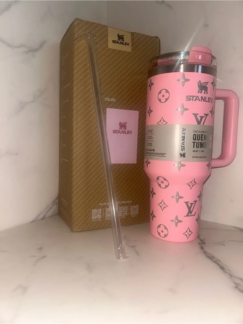 Stanley Pink Quench Tumbler with Handle